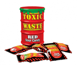 Toxic Waste Red Drum Extreme Sour Candy 42g x 12st