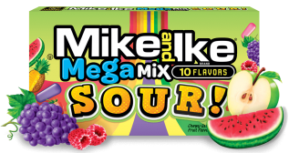 Mike and Ike Mega Mix Sour 142g x 12st