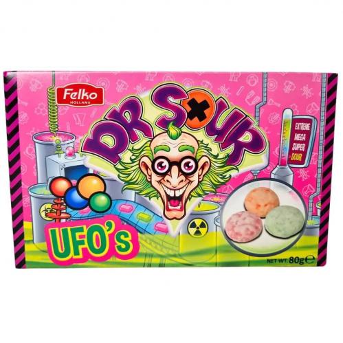 Dr Sour Ufos 80g x 12st