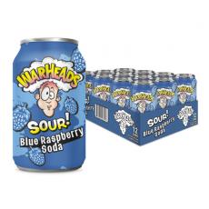 Warheads Sour Soda - Blue Raspberry 355ml x 12st (helt flak)
