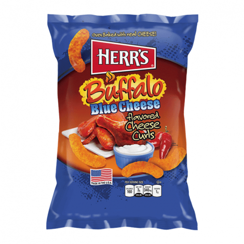 Herrs Buffalo Blue Cheese Curls 113g x 12st