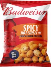 Budweiser Spicy Hot Chilli Crispy Coated Peanuts 150g x 7st (BF: 2024-10-14)