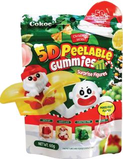 Cokoc 5D Peelable Gummies Mixed Fruit Christmas 60g x 10st godis grossist