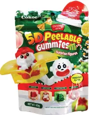 Cokoc 5D Peelable Gummies Mixed Fruit Christmas 60g x 10st