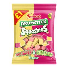 Swizzels Squashies Rhubarb & Custard 131g x 12st