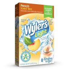 Wylers Light Singles To Go 8-pack - Peach Iced Tea x 12st