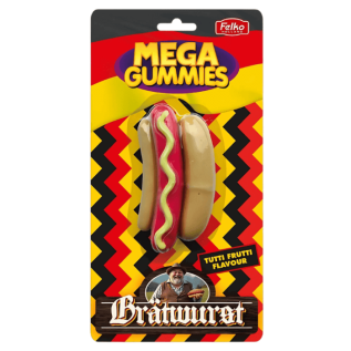 Felko Mega Gummies German Bratwurst 120g x 9st godis grossist