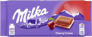 Milka Mj&ouml;lkchokladkaka Cherry Creme 100g x 25st godis grossist