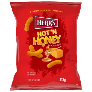 Herrs Hot n Honey Cheese Curls 113g x 12st