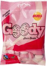 Bubs Goody Sour Strawberry Vanilla 90g x 12st godis grossist
