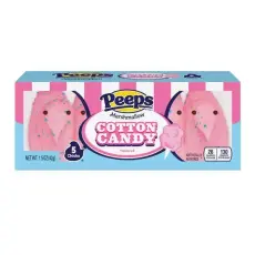 Peeps Marshmallow Chicks Cotton Candy 4-pack 42g x 24st godis grossist