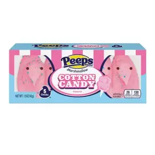 Peeps Marshmallow Chicks Cotton Candy 4-pack 42g x 24st godis grossist