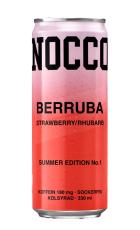 NOCCO Berruba Strawberry/Rhubarb 33cl x 24st godis grossist