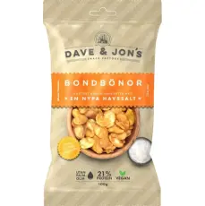 Dave & Jons Rostade Bondb&ouml;nor Havssalt 100g x 16st godis grossist