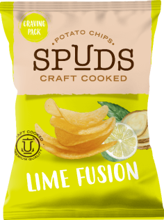 Spuds Craft Cooked Lime Fusion 145g x 12st godis grossist