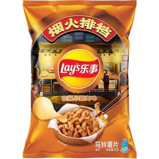 Lays Potato Chips Sichuan Pepper Crispy Pork 70g x 22st godis grossist