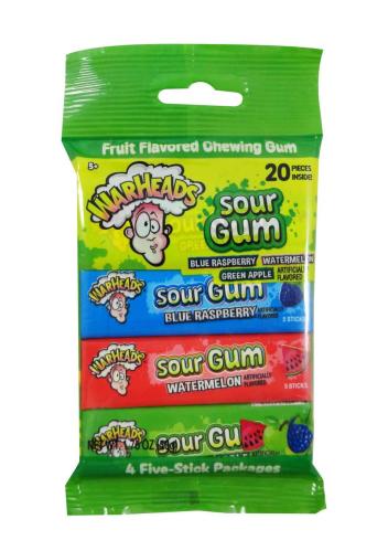 Warheads Sour Gum 4-pack 50g x 10st