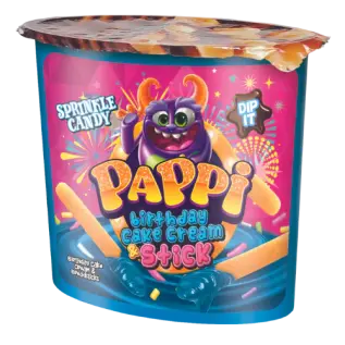 Pappi Birthday Cake Cream & Sticks 55g x 24st
