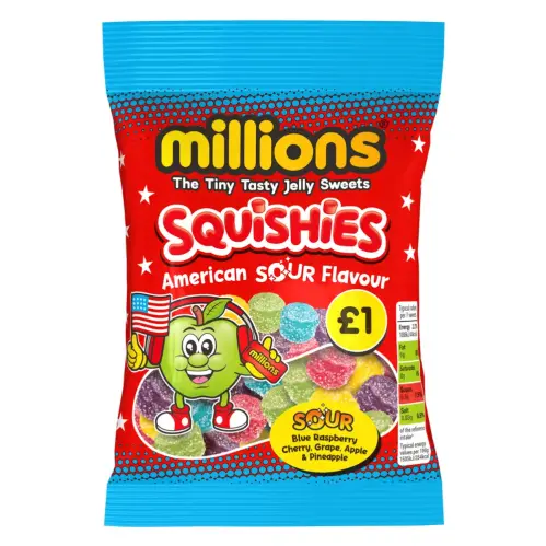 Millions Squishies American Sour Flavour 120g x 12st