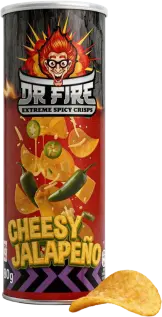 Dr Fire Crisps Cheesy Jalapeno 80g x 20st godis grossist