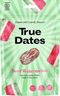 True Dates Sour Watermelon 100g x 12st godis grossist