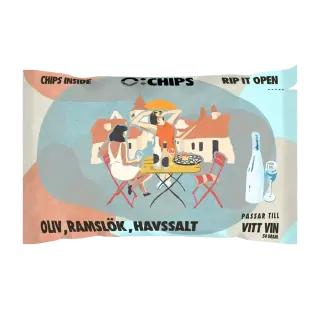 &Ouml;-Chips Vitt Vin - Oliv, Ramsl&ouml;k, Havssalt 100g x 14st godis grossist