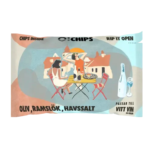 Ö-Chips Vitt Vin - Oliv, Ramslök, Havssalt 50g x 24st