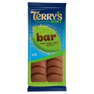 Terrys Mint Chocolate Bar 90g x 20st godis grossist