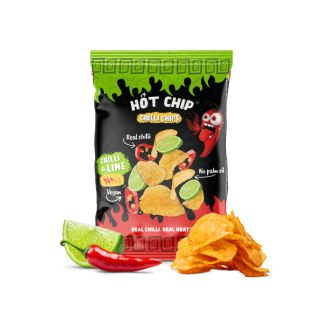 Hot Chip Chilli & Lime Chips 80g x 15st godis grossist