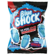 Blue Shock Sour Strawberry 80g x 12st godis grossist