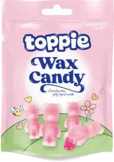 Toppie Wax Candy Bear Jordgubb 40g x 12st godis grossist