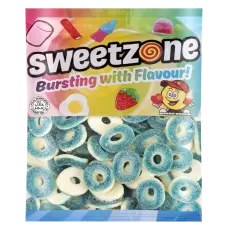Sweetzone Sour Blue Raspberry Rings 1kg