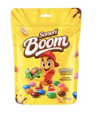 Soneri Boom Chocolate Peanuts 170g x 18st godis grossist