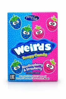 Weirds Blue Raspberry & Strawberry 45g x 36st godis grossist