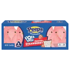 Peeps Marshmallow Chicks Pop-Tarts Frosted Strawberry 4-pack 42g x 24st godis grossist