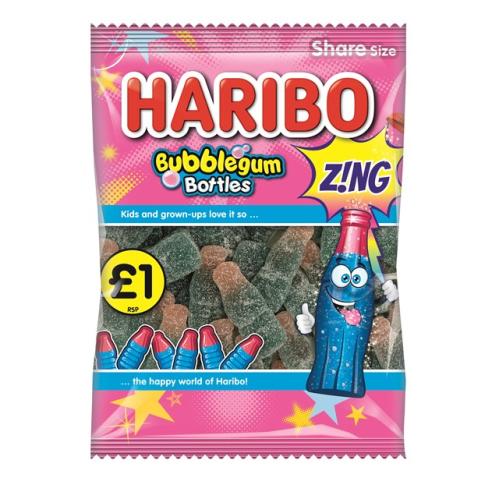 Haribo Bubblegum Bottles Zing 160g x 12st