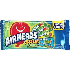 Airheads Sour Bars 5-Pack 78g x 18st godis grossist