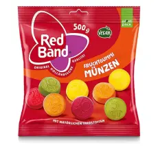 Red Band Fruchtgum Münzen 500g