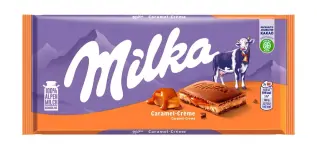 Milka Mj&ouml;lkchokladkaka Caramel Creme 100g x 23st godis grossist
