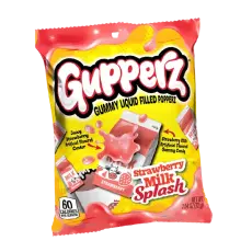 Gupperz Strawberry Milk Splash 72g x 12st godis grossist