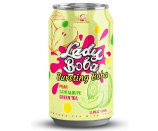 Lady Boba Pear Cantaloupe Bubble Tea 320ml x 24st godis grossist