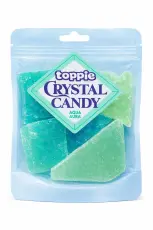Toppie Crystal Candy Bl&aring;b&auml;r 80g x 15st godis grossist