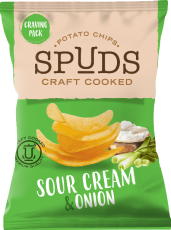 Spuds Craft Cooked Sour Cream & Onion 145g x 12st
