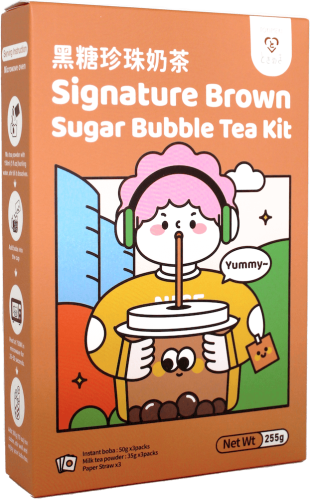 Tokimeki Brown Sugar Bubble Tea Kit 3-pack 255g x 6st