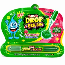 Sour Drop & Pen Jam Watermelon 55g x 12st godis grossist
