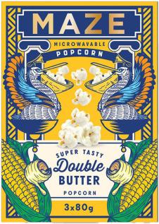 MAZE Popcorn Double Butter 3-pack 240g x 16st godis grossist