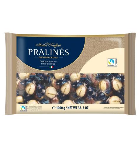 Maitre Truffout Pralines Duo with Hazelnut Cream Filling 1kg