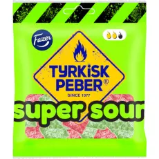 Tyrkisk Peber Super Sour 80g x 24st godis grossist