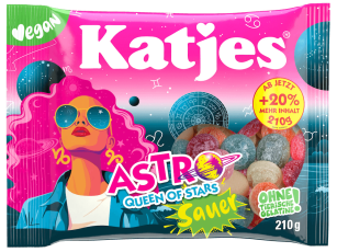 Katjes Astro Queen of Stars Sur 210g x 18st
