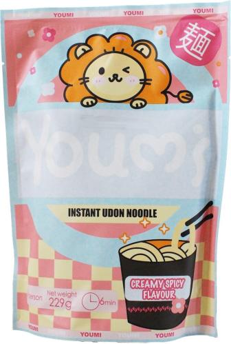 Youmi Instant Udon Noodle Sweet & Spicy Carbonara Flavour 229g x 6st